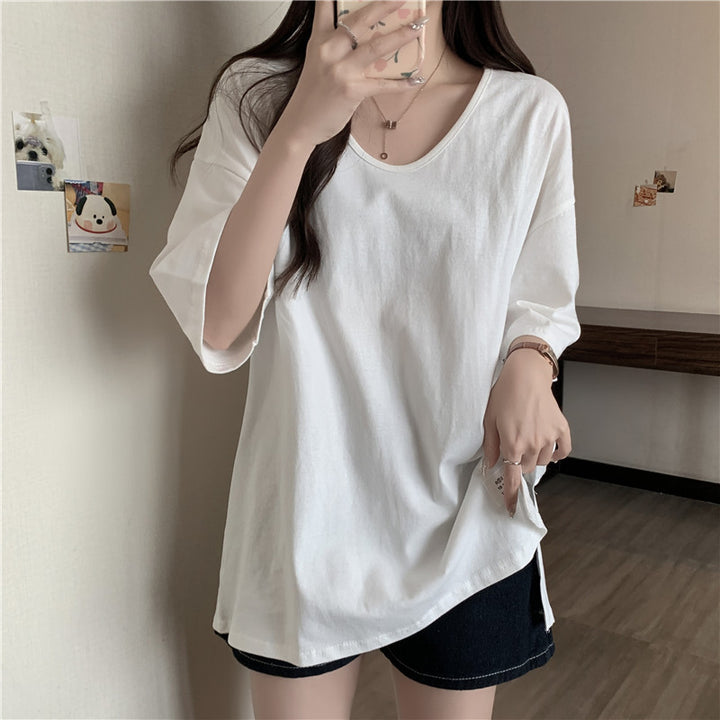 Femme Blød Bomuld Oversized T-Shirt Stilla