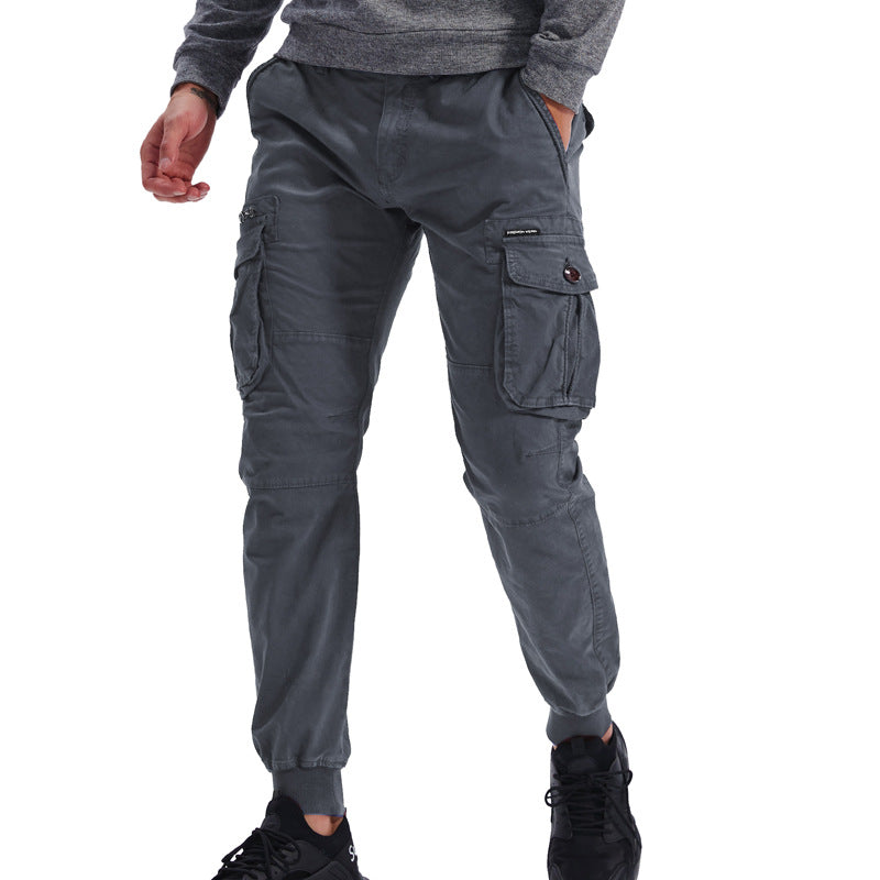 Herrer Utility Cargo-bukser med justerbare mansjetter Stilla