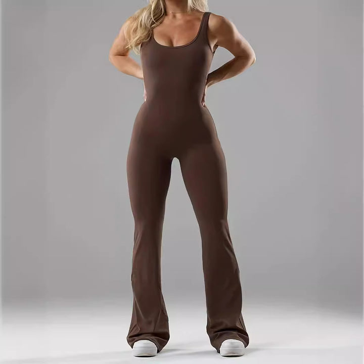 Dame Flydende Jumpsuit med brede ben og Racerback Stilla