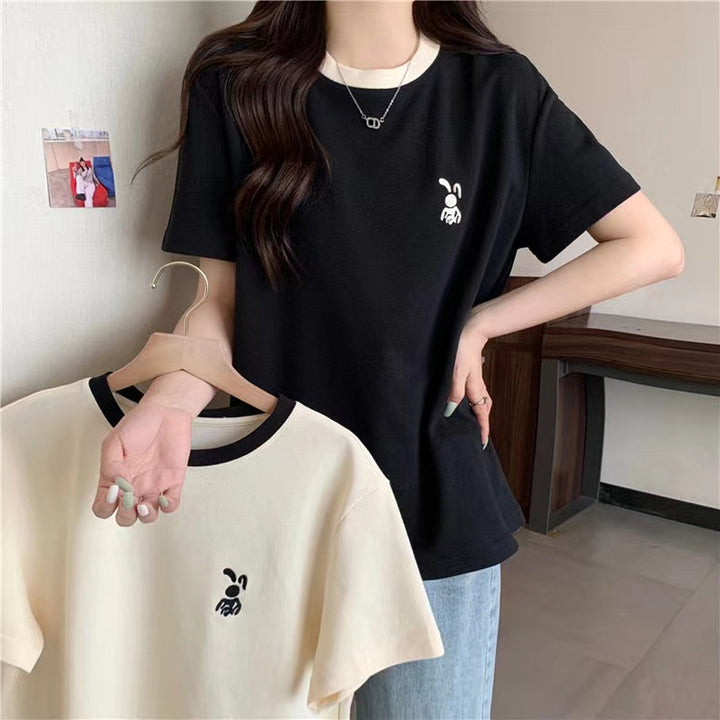 Femme afslappet grafik T-shirt med legende kanin design Stilla
