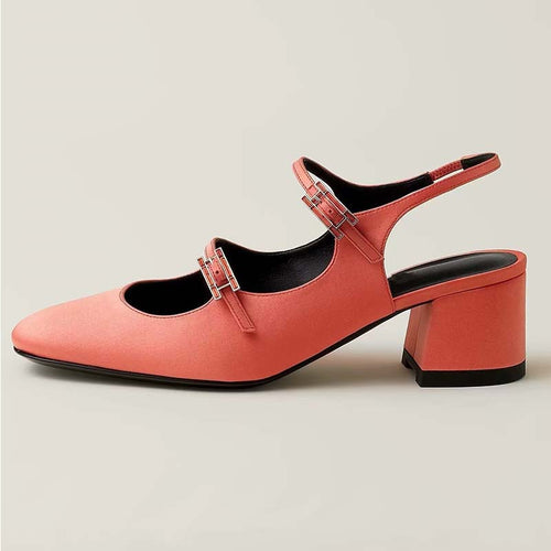 Femme Elegante Slingback Blokhælet Mules Stilla