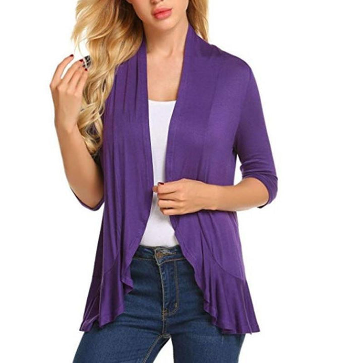 Dame Let cardigan med asymmetrisk kant Stilla