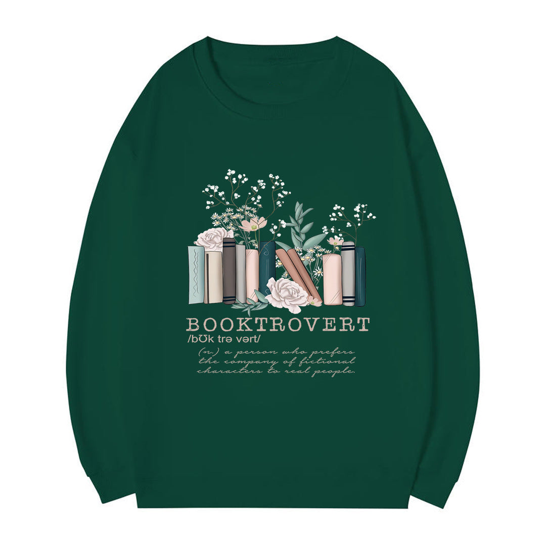 Kvinders sweatshirt med legende bogdesign og inspirerende tekst Stilla