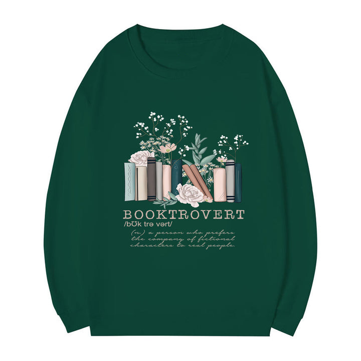 Kvinders sweatshirt med legende bogdesign og inspirerende tekst Stilla