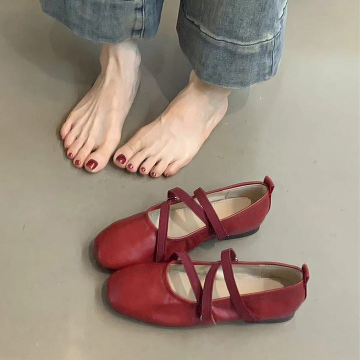 Dame Krydsrem Ballerina Flats Stilla