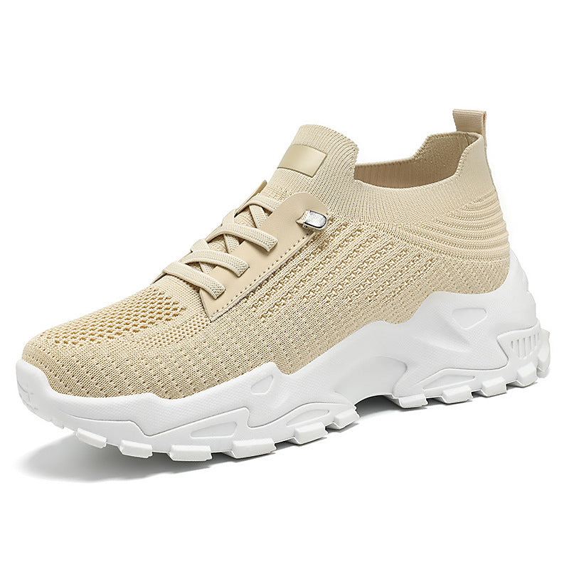 Dame Sporty Strik Sneakers med åndbar struktur og fleksibel sål Stilla
