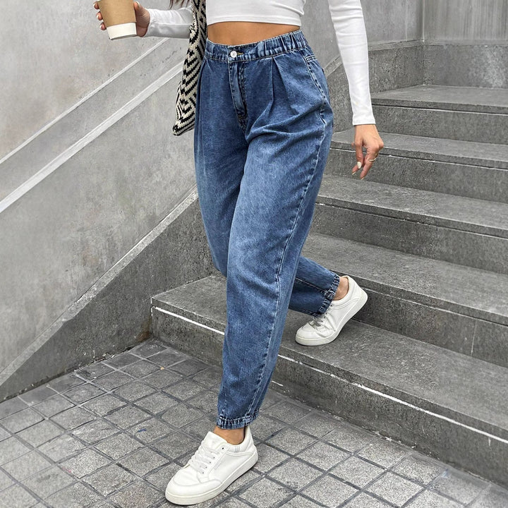 Dame brede jeans med casual snit og elegante folder Stilla
