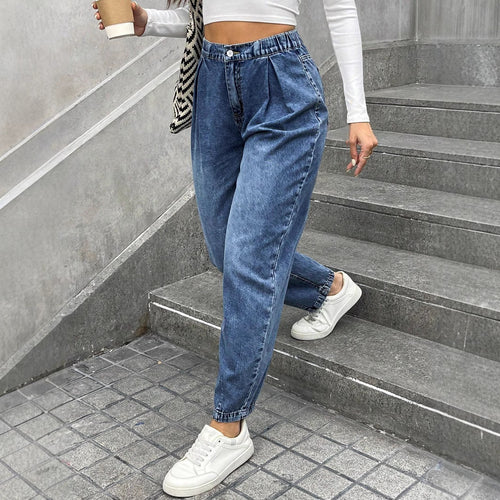 Dame brede jeans med casual snit og elegante folder Stilla