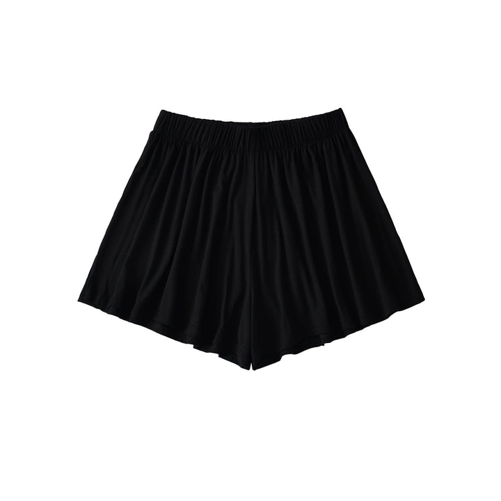 Dame afslappede shorts med elastisk talje og svajende kant Stilla