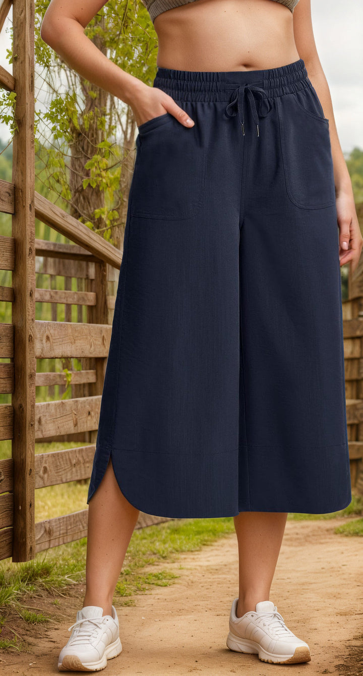Dame løs Culotte med elastisk talje og praktiske lommer Stilla