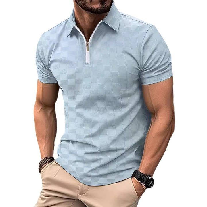 Herrer Modern Zip-Up Polo-Shirt Stilla