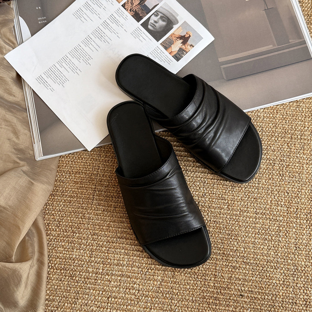 Femme Luxe Slide-sandaler med struktureret overdel Stilla