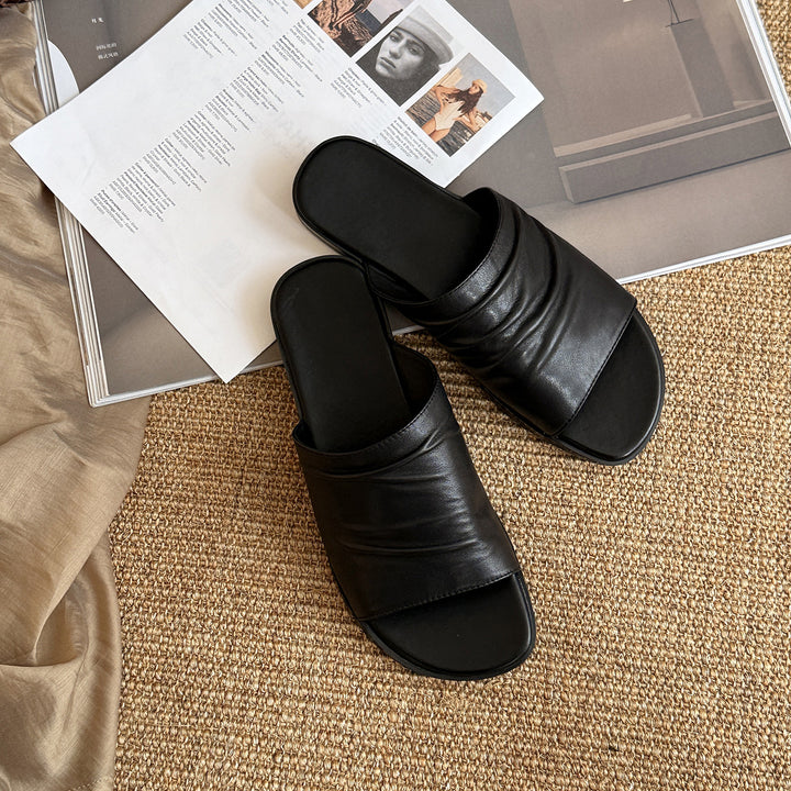 Femme Luxe Slide-sandaler med struktureret overdel Stilla
