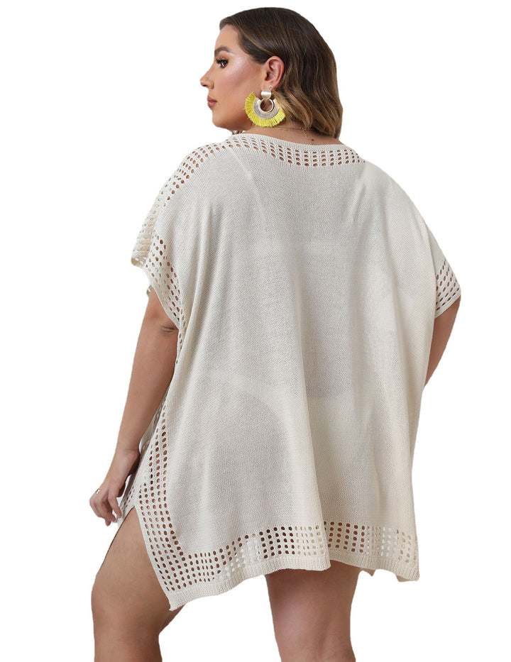 Dame Åndbar Hækle Strand-Poncho TunikaStilla