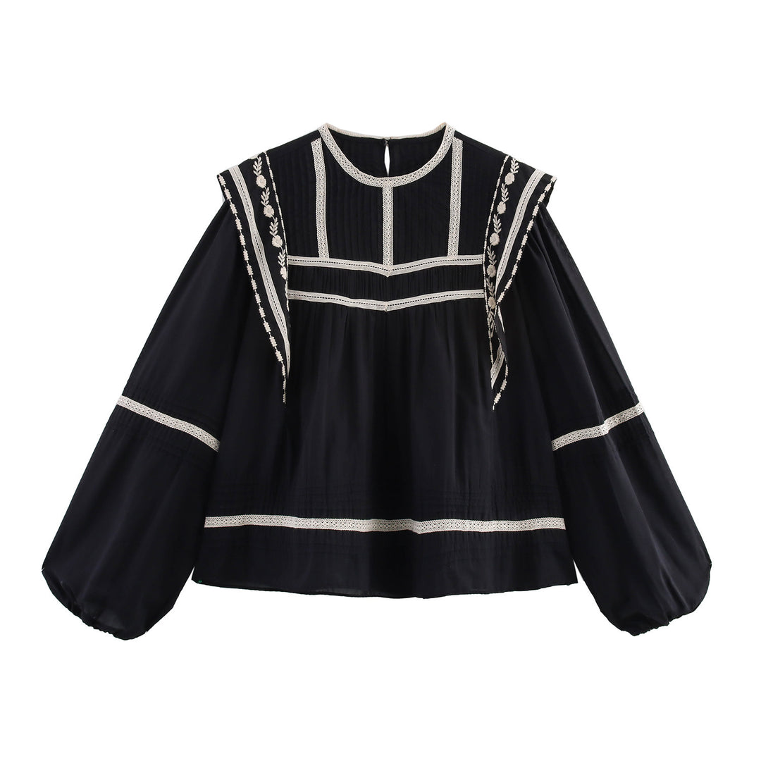 Femme Broderet Boheme Bluse Stilla