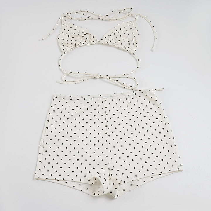 Damer bikini-sæt med justerbare stropper og polka-prikker Skovae