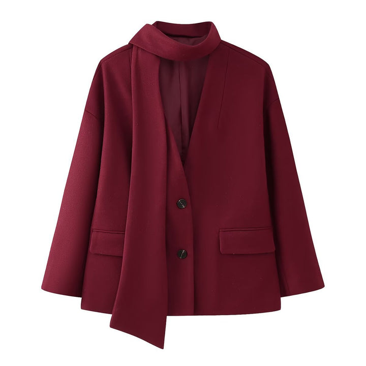 Femme Tailored Blazer med Sjal Detalje Stilla