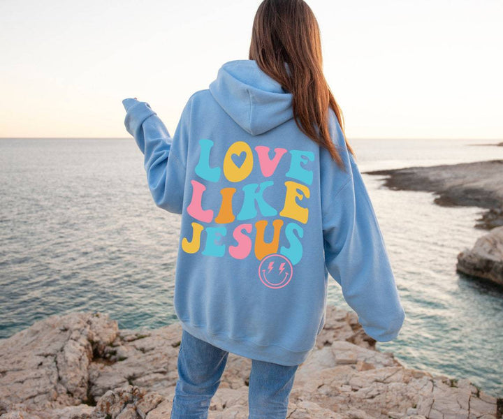 Kvindernes Oversized Hoodie med Farverig Print Skovae