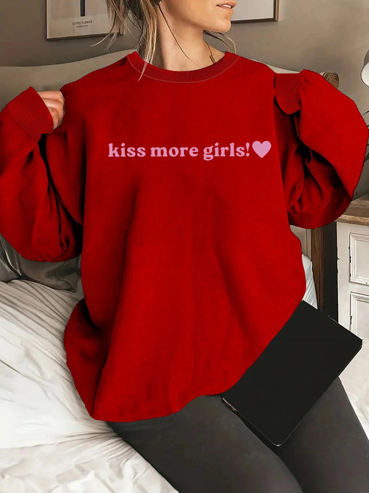 Kvinders sweatshirts med inspirerende tekst og afslappet pasform Stilla