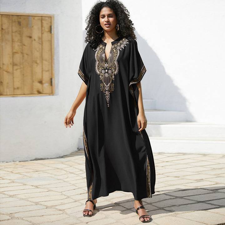 Dame høj kvalitet Kaftan kjole med elegante broderier Stilla