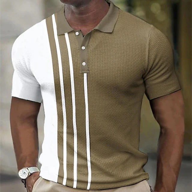 Herre Kortærmet Struktureret Performance Polo T-shirt Stilla