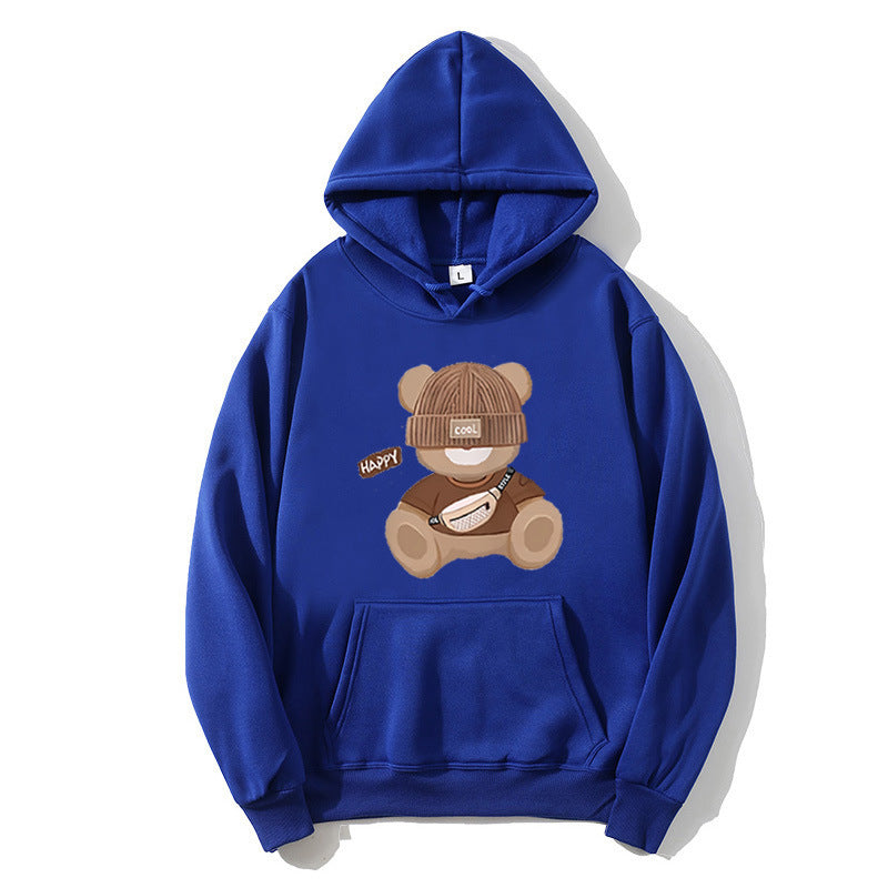 Dame hoodie med unikt bjørnemotiv Skovae