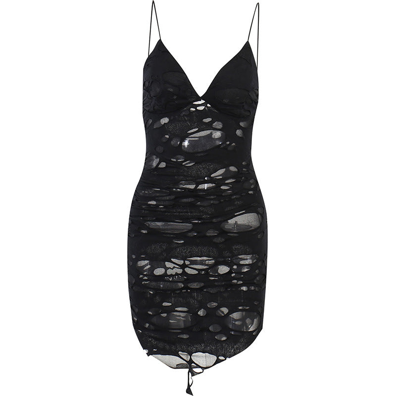 Dame figursyet minikjole med raffineret cut-out-design Skovae
