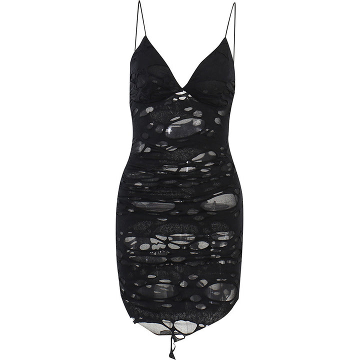 Dame figursyet minikjole med raffineret cut-out-design Skovae