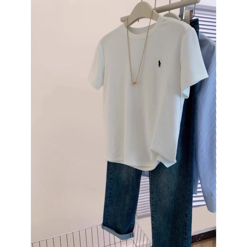 Herre Klassisk Rundhals Bomulds T-shirt Stilla