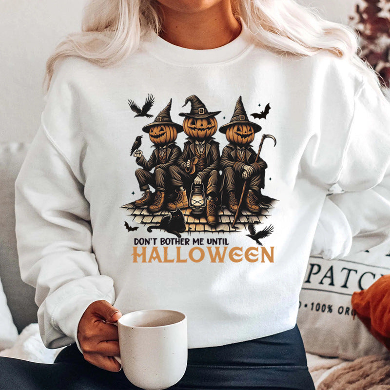 Kvinders sweatshirt med sæsonbestemt Halloween-motiv og afslappet pasform Stilla