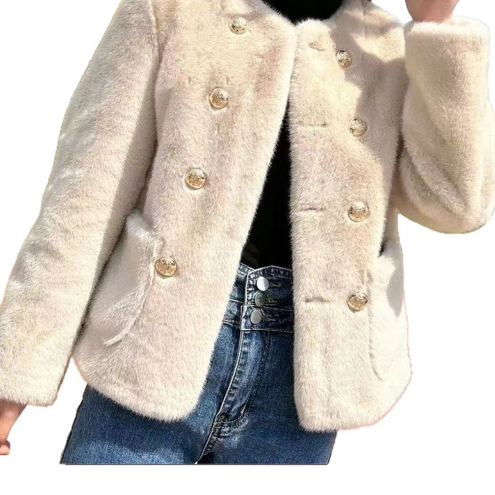 Dame mode blød jakke med elegante knapper Stilla