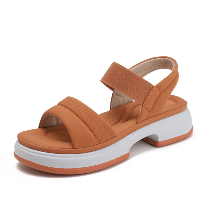 Dame komfortable sandaler med elastiske remme og polstret fodseng Stilla