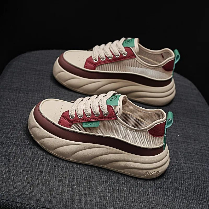 Damer mode sneakers med luftig netstruktur og skridsikker platformssål Stilla