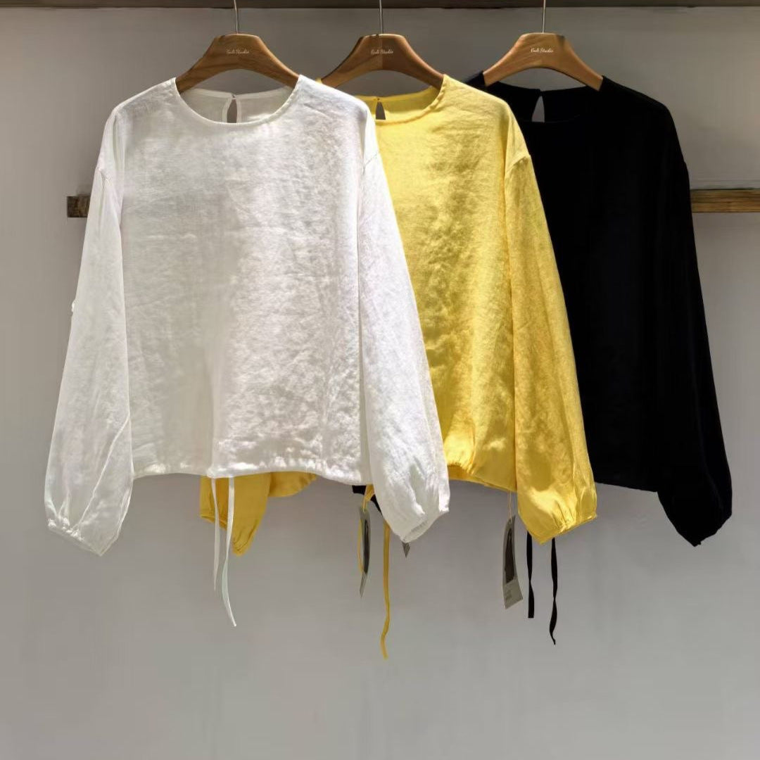 Dame Relaxed Fit Puff Ærme Bluse Stilla