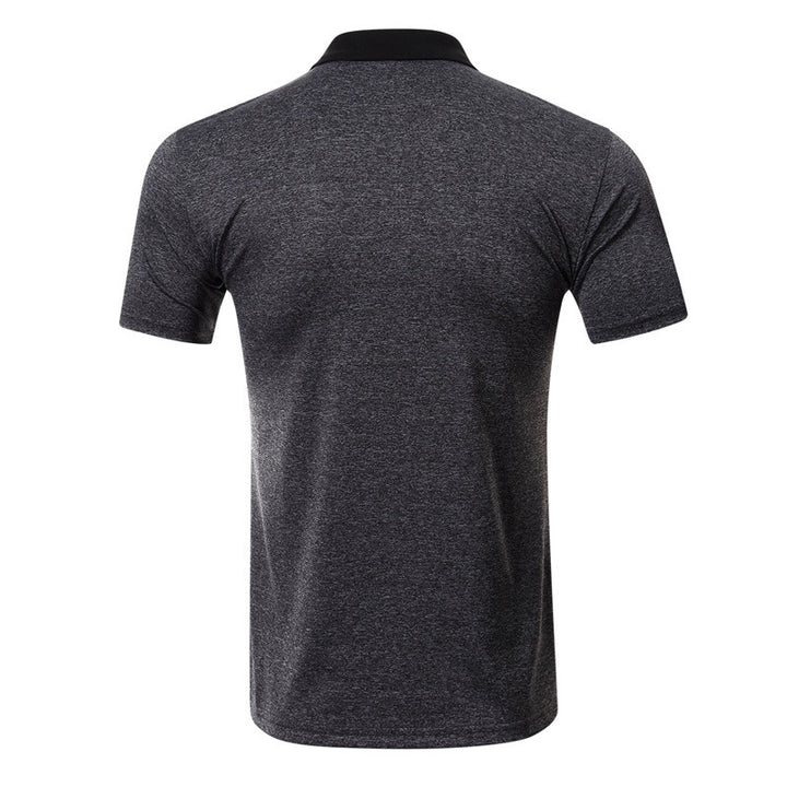 Herrer kortærmet polo-shirt med struktureret stof og kontrastkrave Stilla