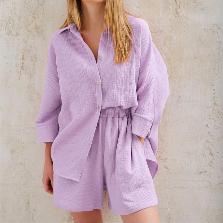 Dame Komfortabel Kort Pyjama Stilla