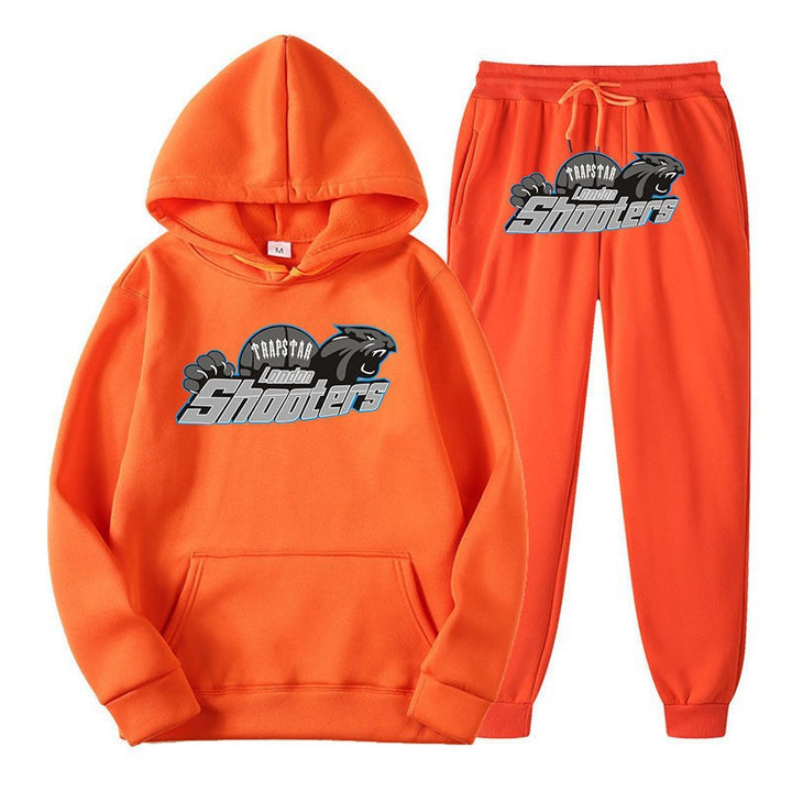 Dame's fritids hoodie og joggersæt med urban sportsdesign Skovae