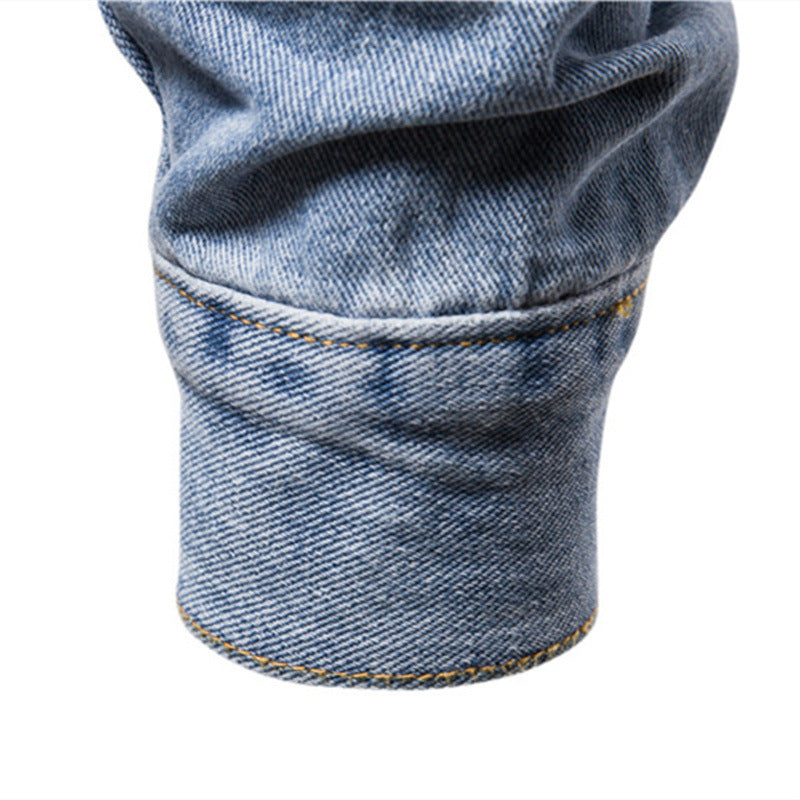 Herrer Denim-jakke i klassisk stil med praktiske lommer og knapdekoreret design Stilla