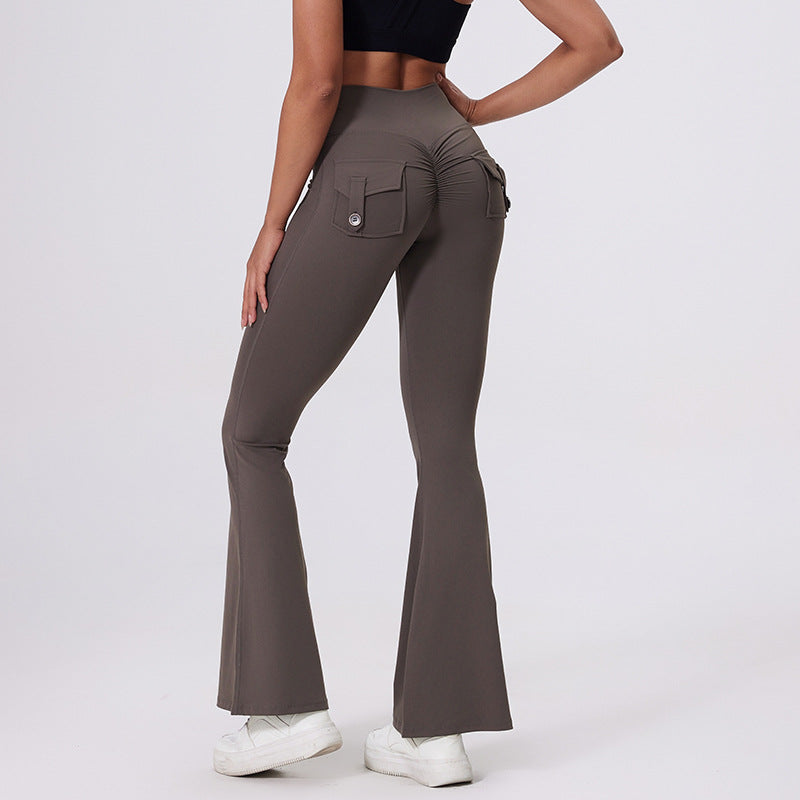 Dame Bootcut leggings med lommer og høj talje Stilla