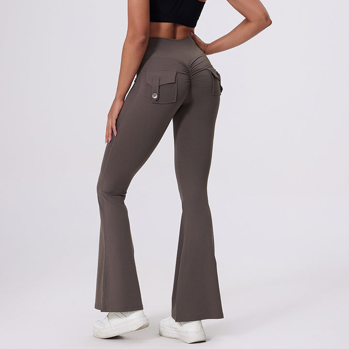 Dame Bootcut leggings med lommer og høj talje Stilla