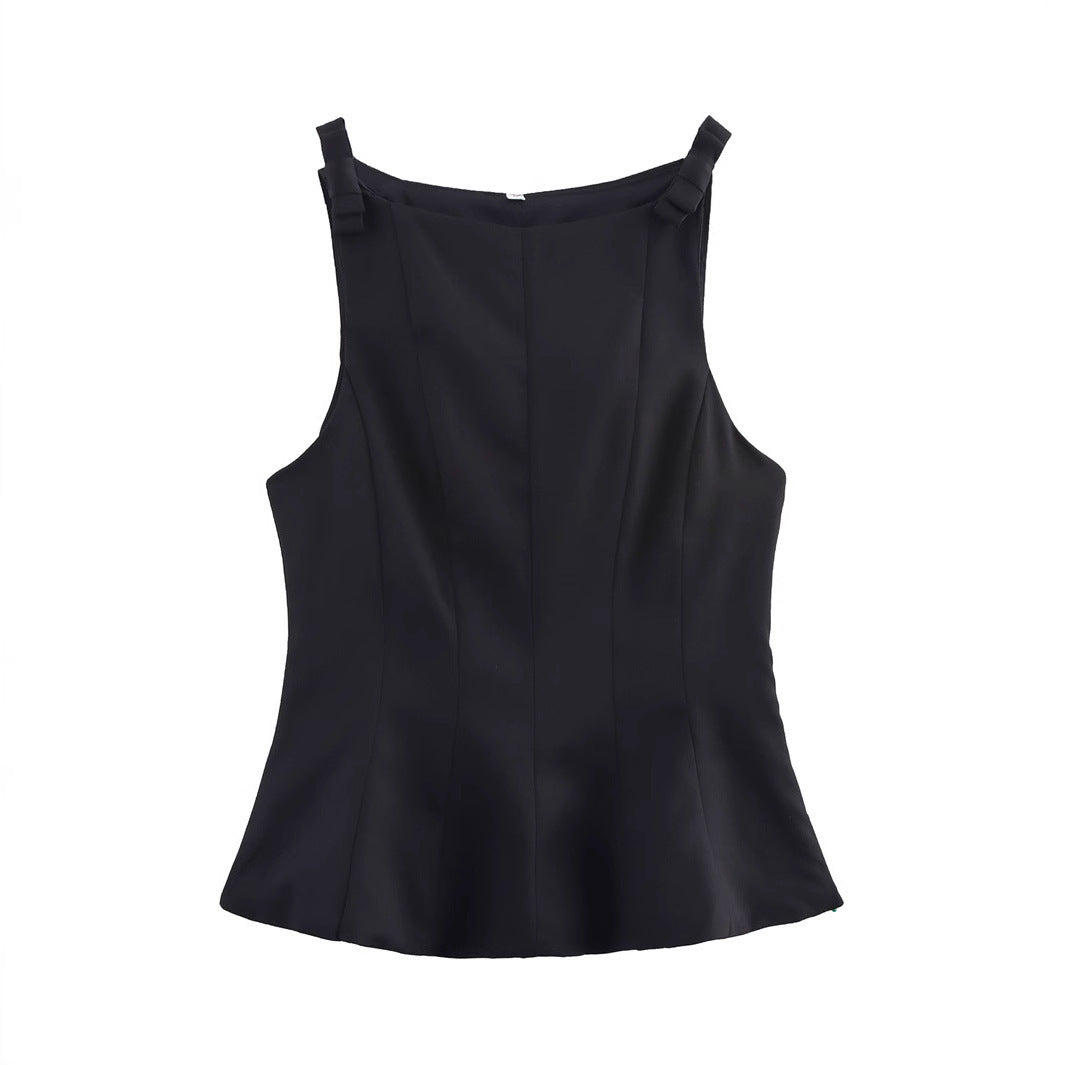 Femme Taljeret Peplum Tanktop Stilla