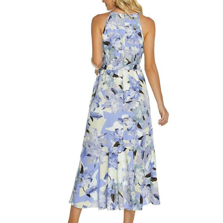 Dame Blomster Wrap Midi Kjole Stilla