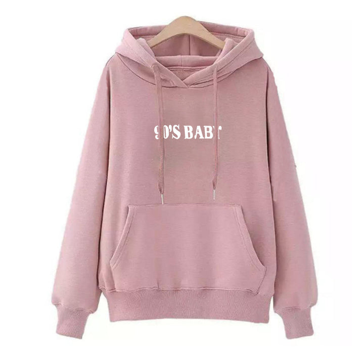 Dame hoodie med iøjnefaldende 90'er print Skovae