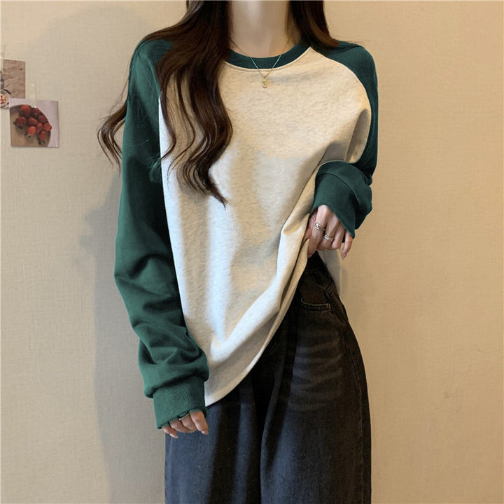 Femme Kontrastærme Raglan Tee Stilla