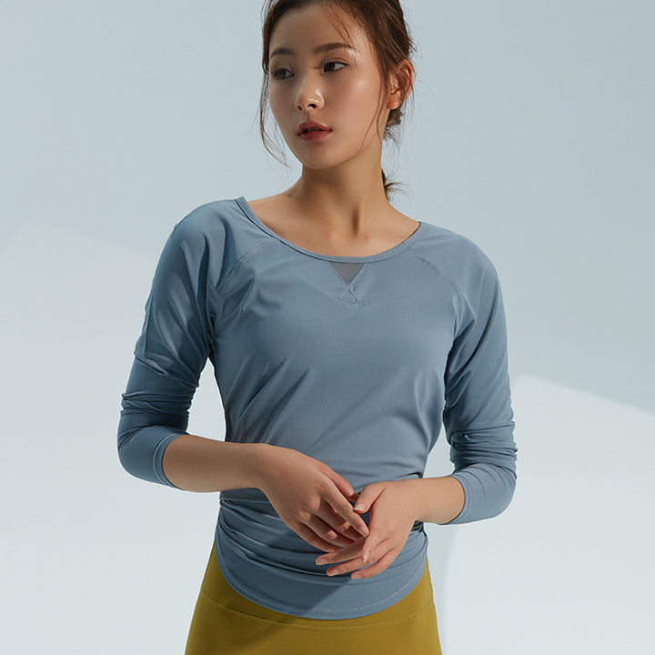 Damer sporty Langeærmet T-shirt med innovativ skæring og fugtregulerende materiale Stilla