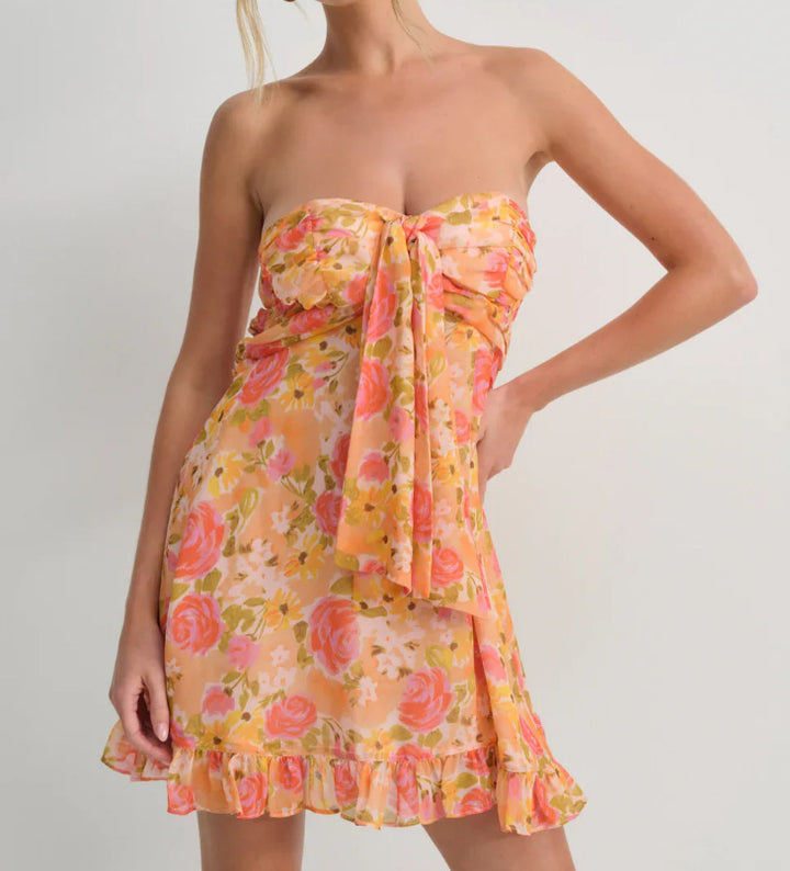 Dame sommerkjole med blomsterprint Stilla