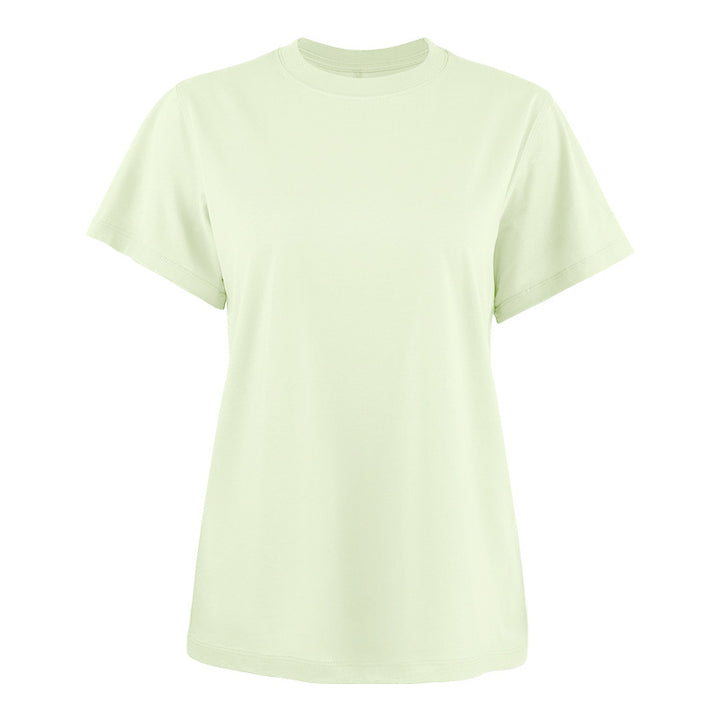 Dame Basis T-shirt i høj kvalitet bomuld med rund halsudskæring Stilla