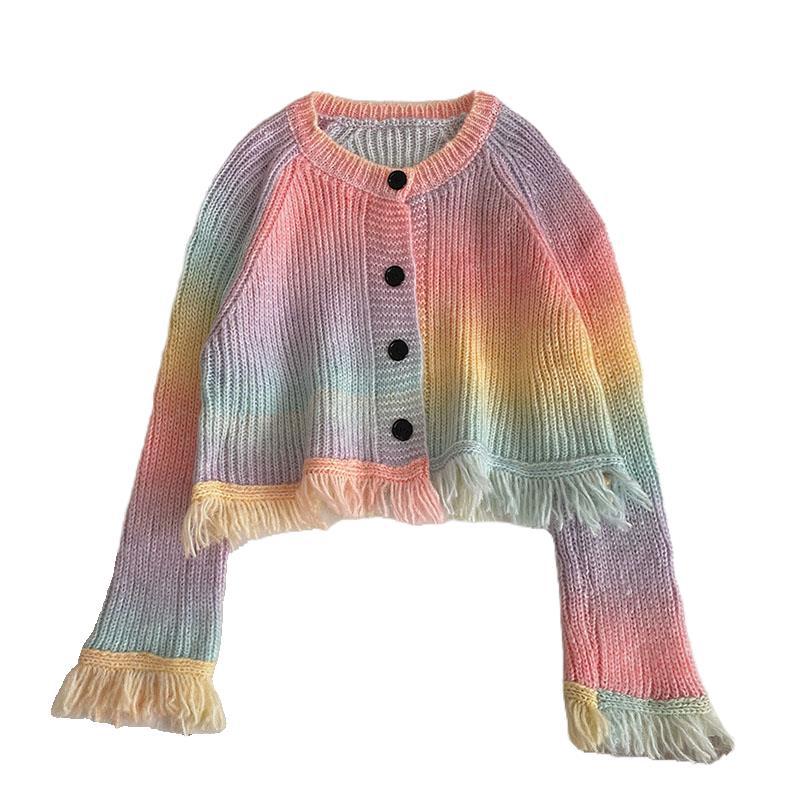 Femme Fryns-detalje Strik-cardigan Stilla