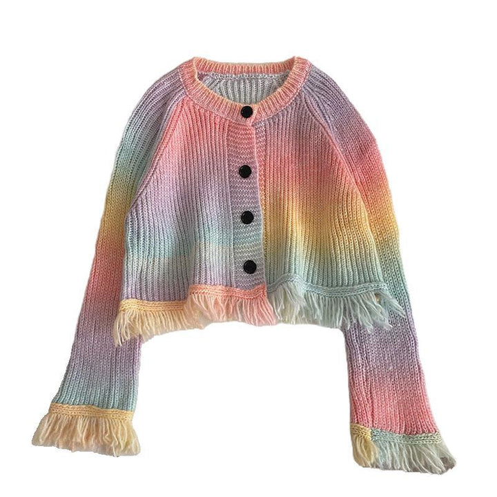Femme Fryns-detalje Strik-cardigan Stilla
