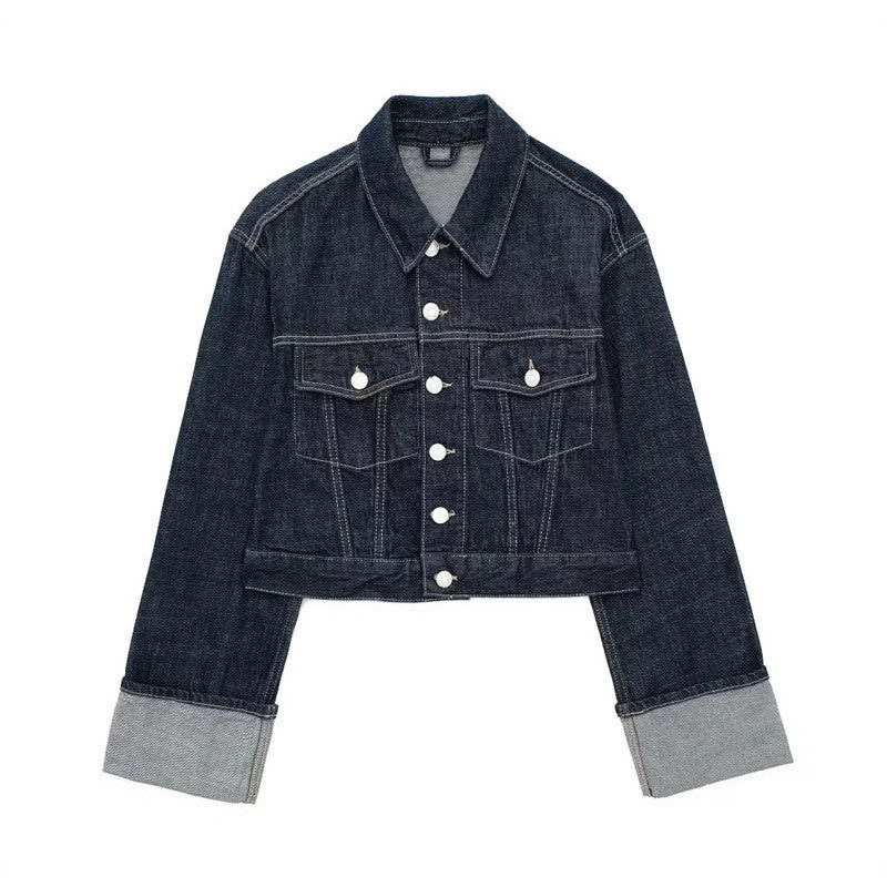 Kvindernes brede denim bukser med opklippede kant Stilla
